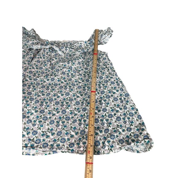 Loft Womens Floral Ruffle Sleeve Linen Blend Top Size S - Picture 7 of 9